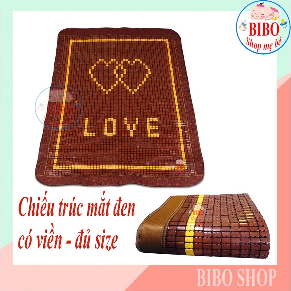 Chiếu tre viền đen mắc nhỏ đủ size dài 190cm có viền