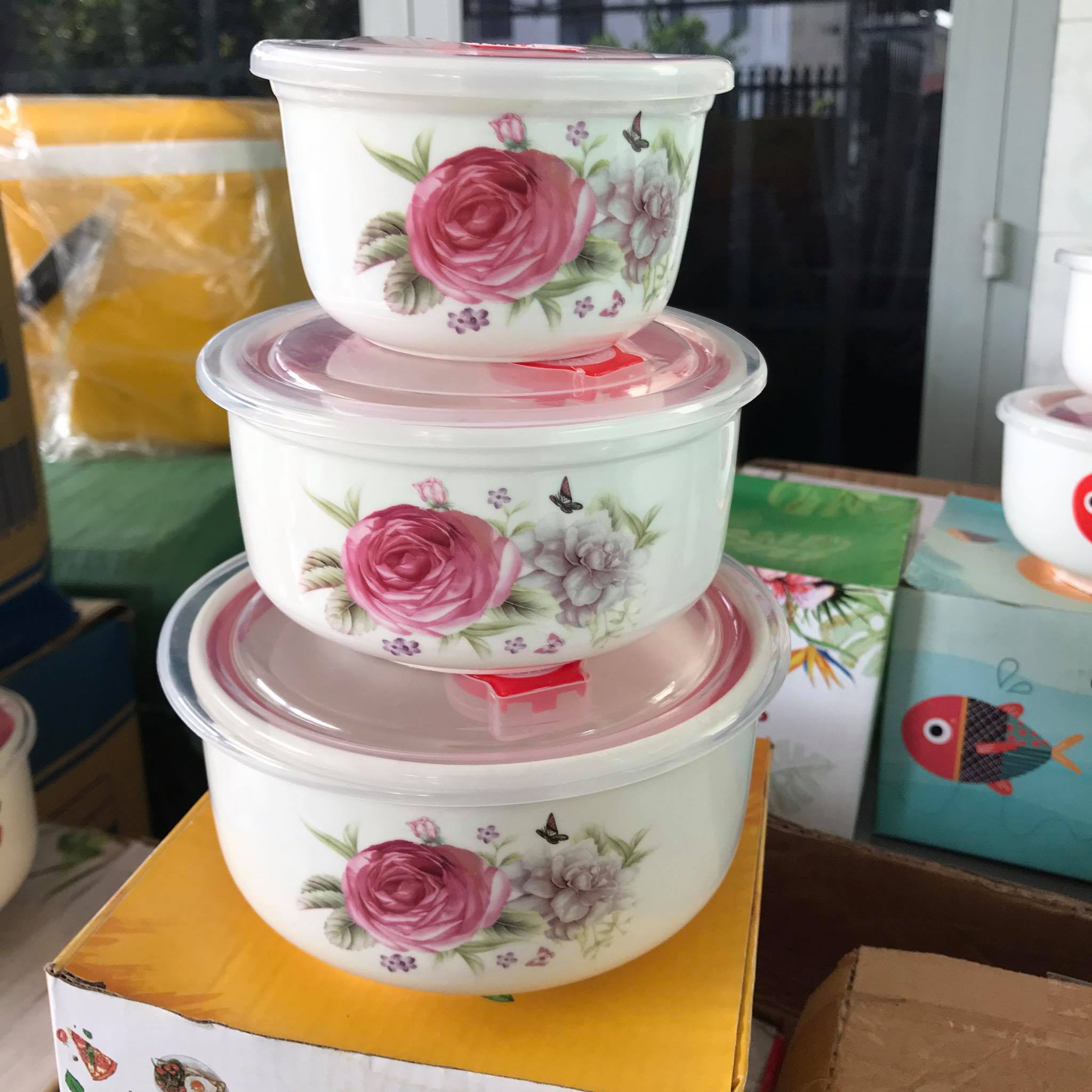 Bộ 2 thố có nắp hút chân không