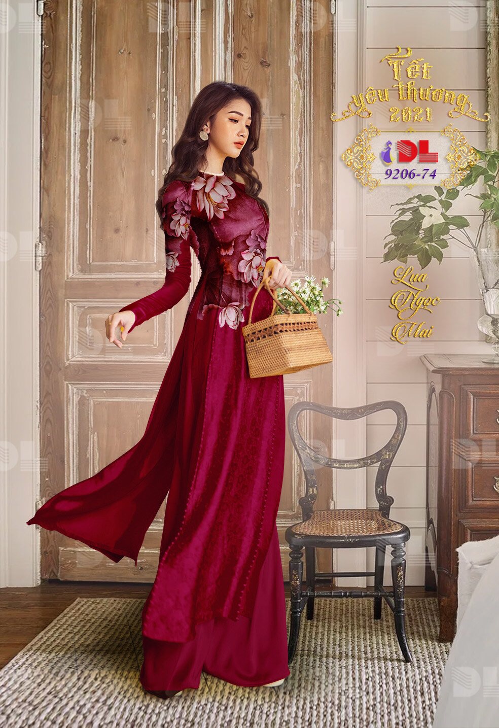 [HCM]Vải áo dài gấm in 3D