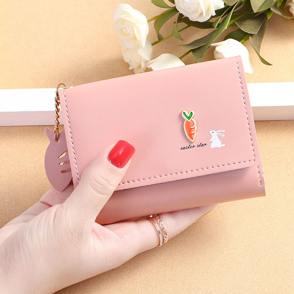 Ví da nữ mini cầm tay củ cà rốt dễ thương VD09