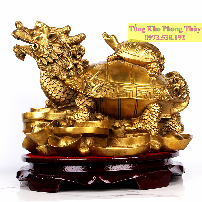 Rùa Đầu Rồng - Long Quy Cõng Con Đồng nguyên chất
