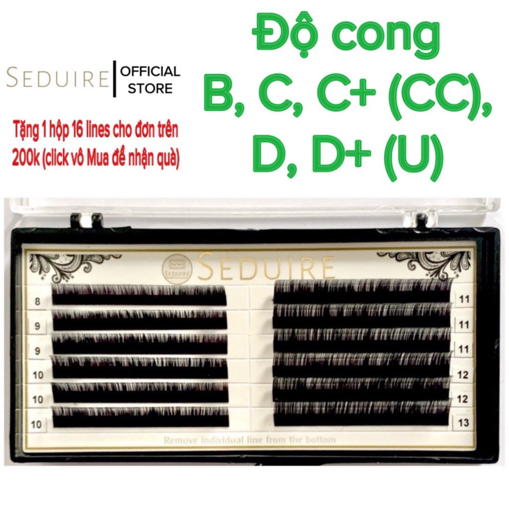 Mi khay sedure lông thỏ độ cong b, c, c+ , d+ siêu mềm, tự nhiên, dễ bắt keo