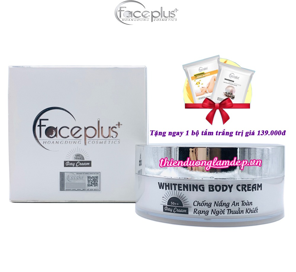 Kem dưỡng trắng body ngày faceplus+ không trắng ảo không bết dính whitening body cream + quà tặng