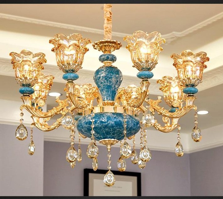 Đèn chùm MONSKY MONGAN trang trí phong cách châu Âu hiện đại sang trọng - kèm bóng LED cao cấp.