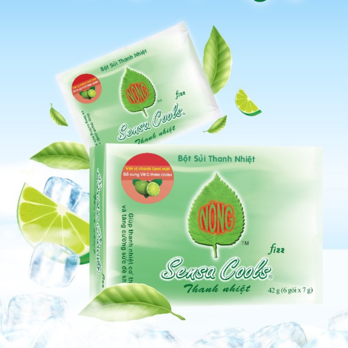Bột Sủi Thanh Nhiệt Sensa Cools hộp 6 Gói