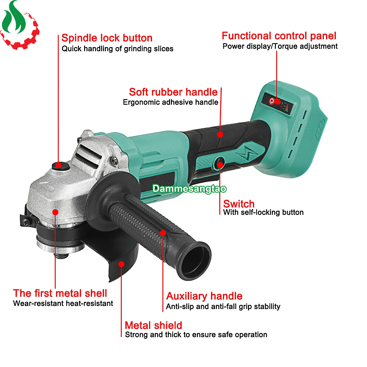 Máy mài góc pin 18V không chổi than (Mẫu 1)