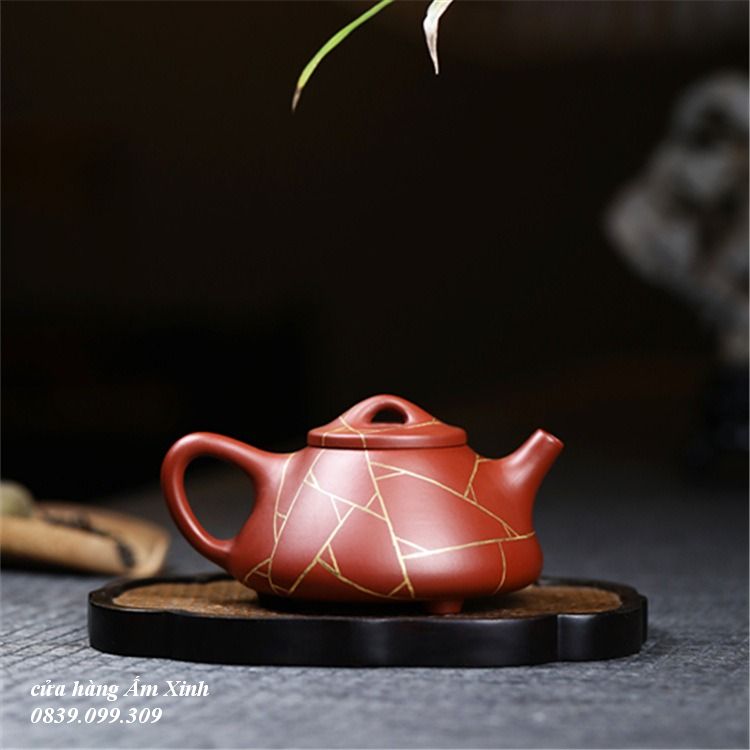 Ấm Tử Sa Nghi Hưng Thạch Biều Miêu Kim 200 ml (Đại Hồng Bào)