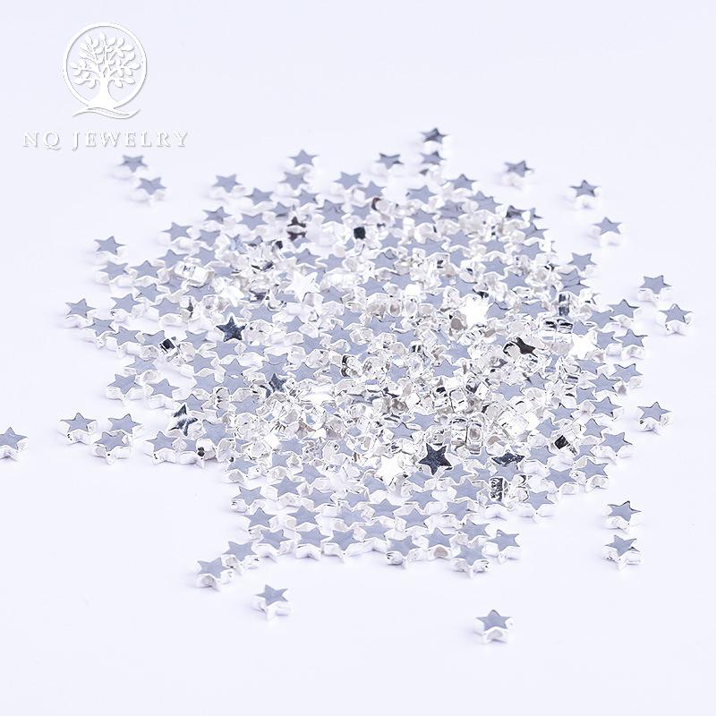 Combo 2 charm bạc ngôi sao nhỏ xỏ ngang 1.8x4.3mm - NQ Jewelry