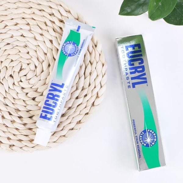 Combo kem đánh trắng răng Eucryl + Bột tẩy trắng Eucryl