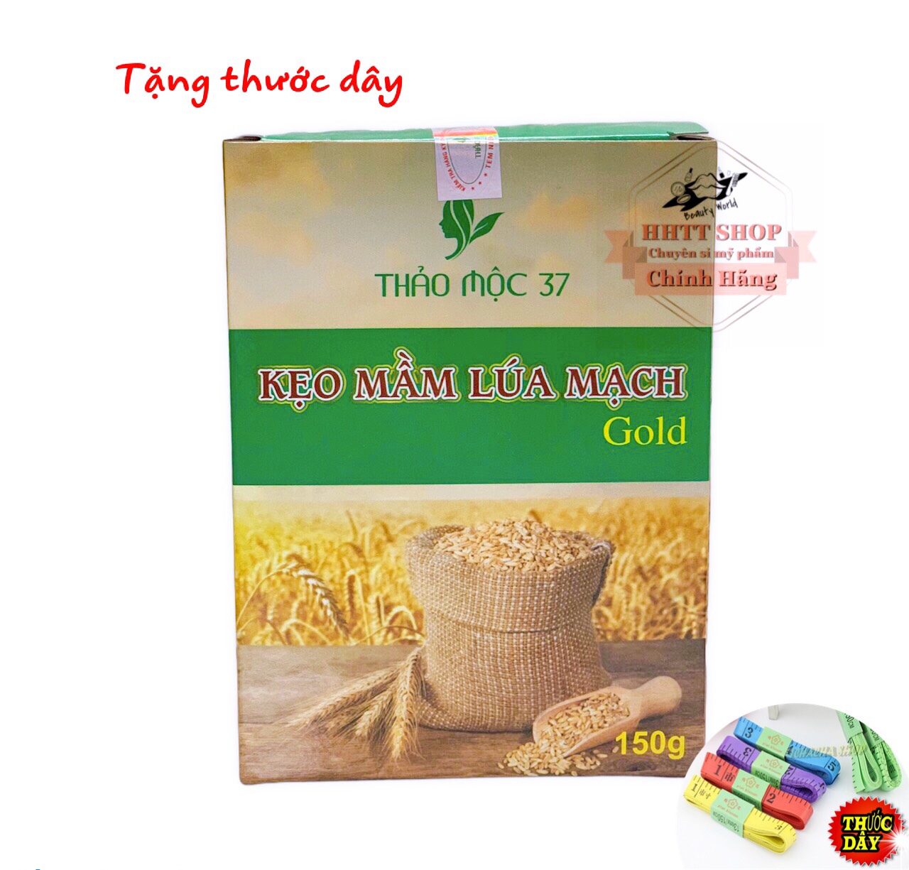 1 HỘP KẸO MẦM LÚA MẠCH GOLD THẢO MỘC 37 .