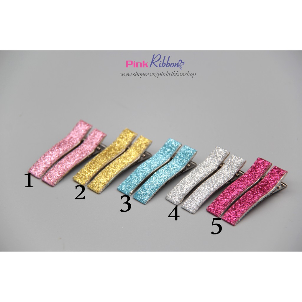 SET 2 CÁI - Kẹp cá sấu bọc nhũ
