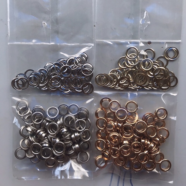 Bịch 100 bộ khoen ore mắt cáo làm bằng bằng INOX không gỉ Khuy mắt cáo bấm vải
