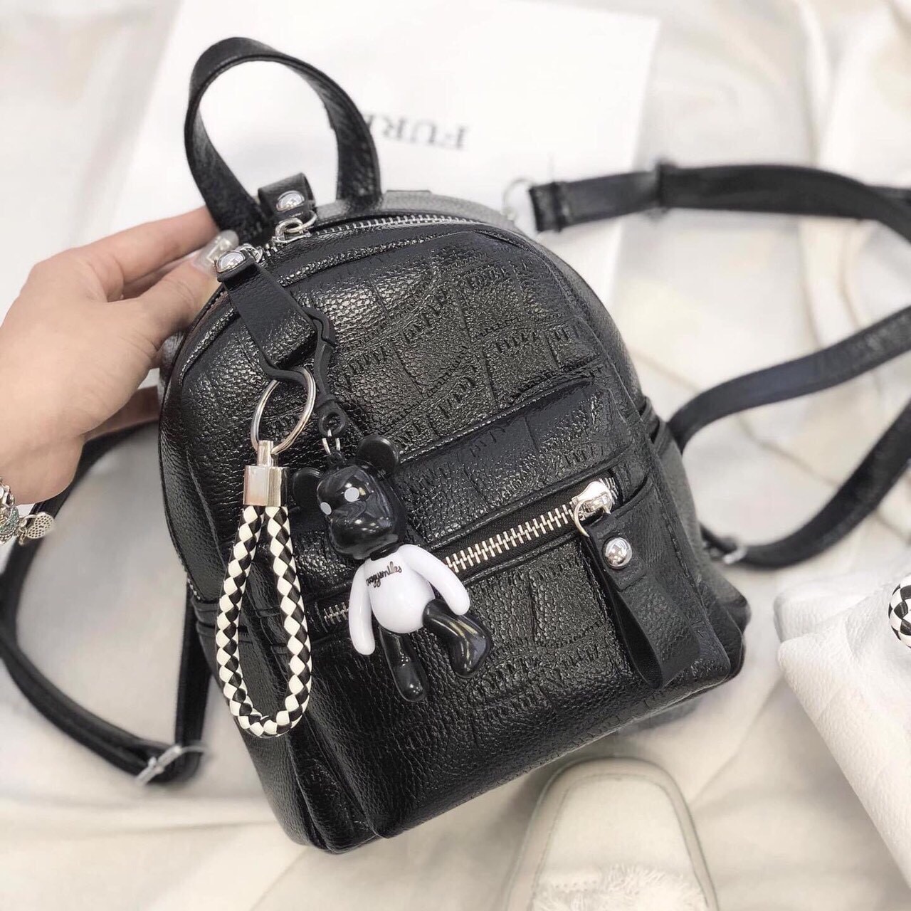 Balo mini da vân rắn - B6