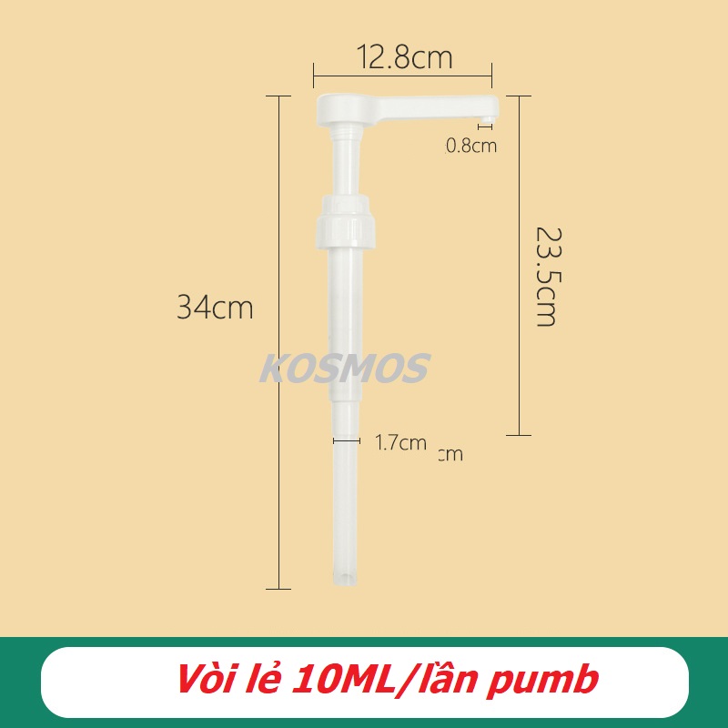 Pump loại ống hút lớn, vòi bơm bình bơm sữa đặc, vòi bơm mứt 10cc 20cc 30cc