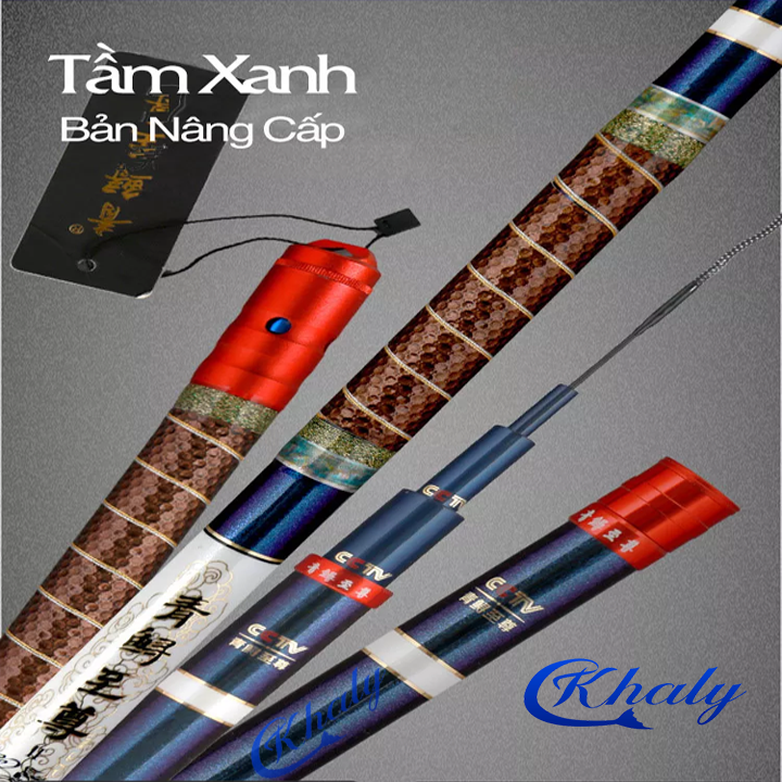 Khaly cần câu đài săn hàng tầm xanh thế hệ 7 bản nâng cấp 20h-19i cần câu tay chính hãng cao cấp cd-55