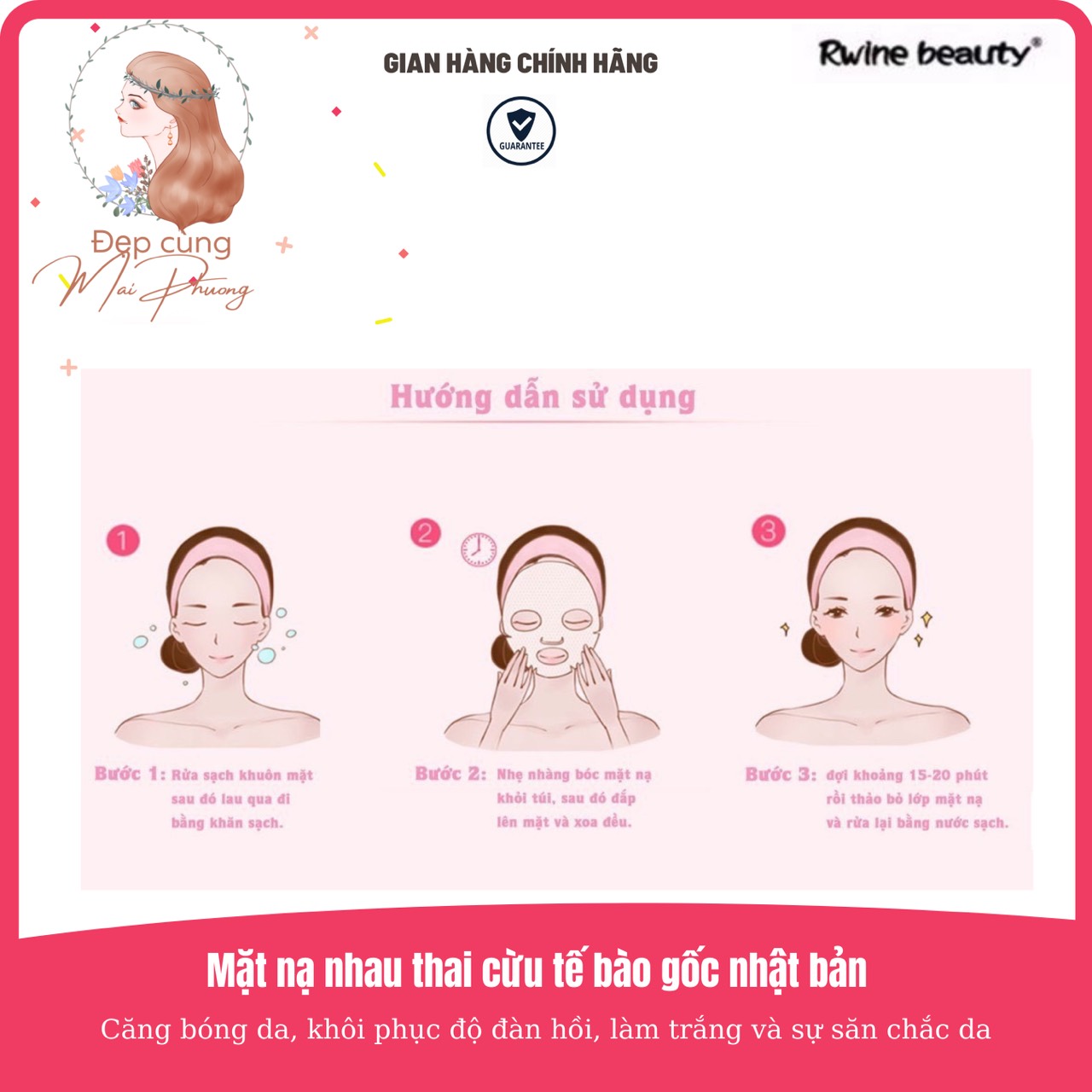 Mặt nạ nhau thai cừu nhật bản (1 miếng)