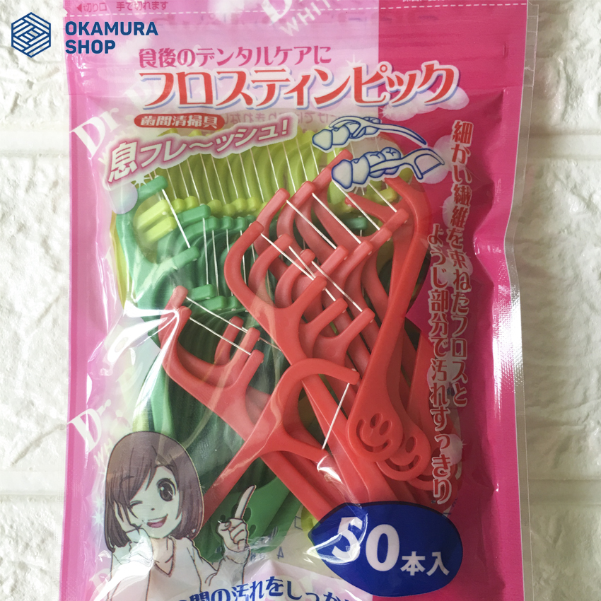 [HCM]Tăm chỉ kẽ răng trẻ em OKAMURA - BỊCH 50 CÂY