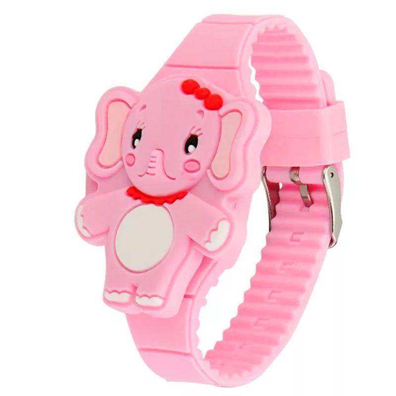 Giá bán Đồng hồ đèn LED cho bé gái hình chú voi cute dây silicon xinh xắn BBShine – DH007
