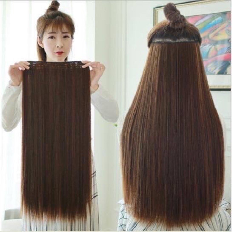 tóc giả kẹp phím duỗi thẳng