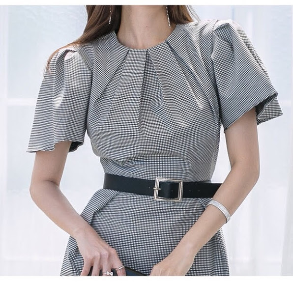 [HCM]ĐẦM ÔM CARO CỔ XẾP LI