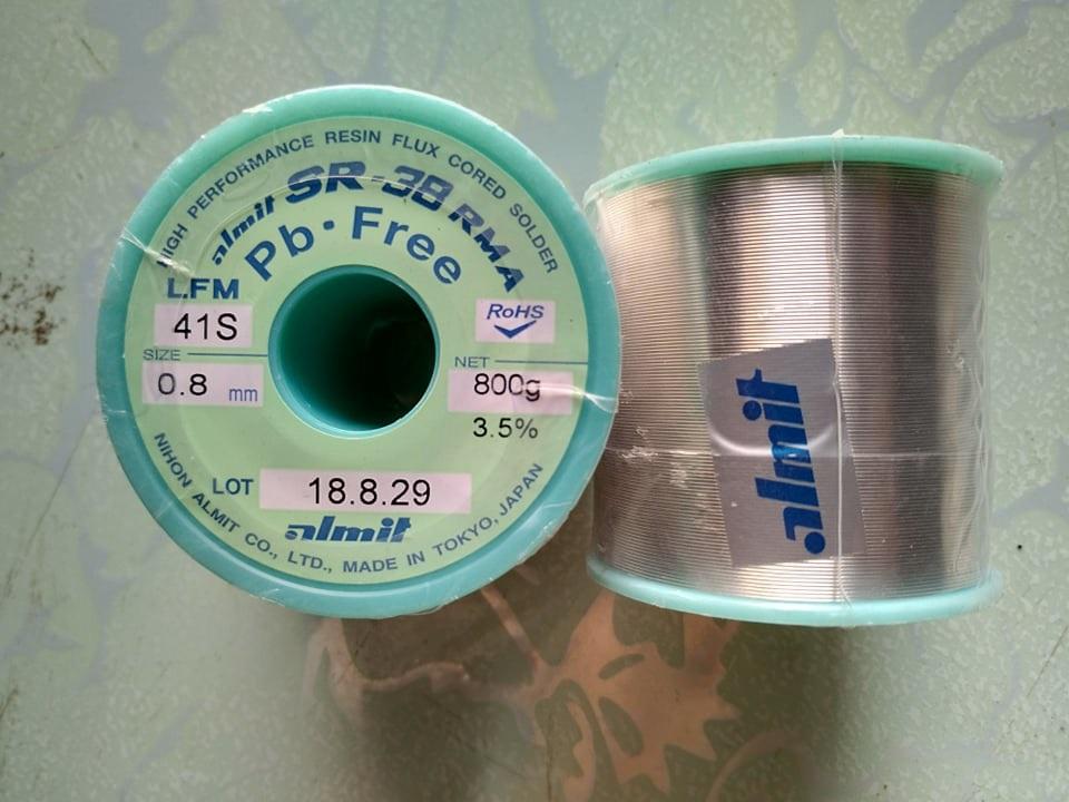 Thiếc hàn không chì nhật bản có nhựa thông trong lõi [ Thiếc hàn bán lẻ theo mỗi 5 mét | Tặng thêm 5 mét khi mua từ 30 mét trở nên ]