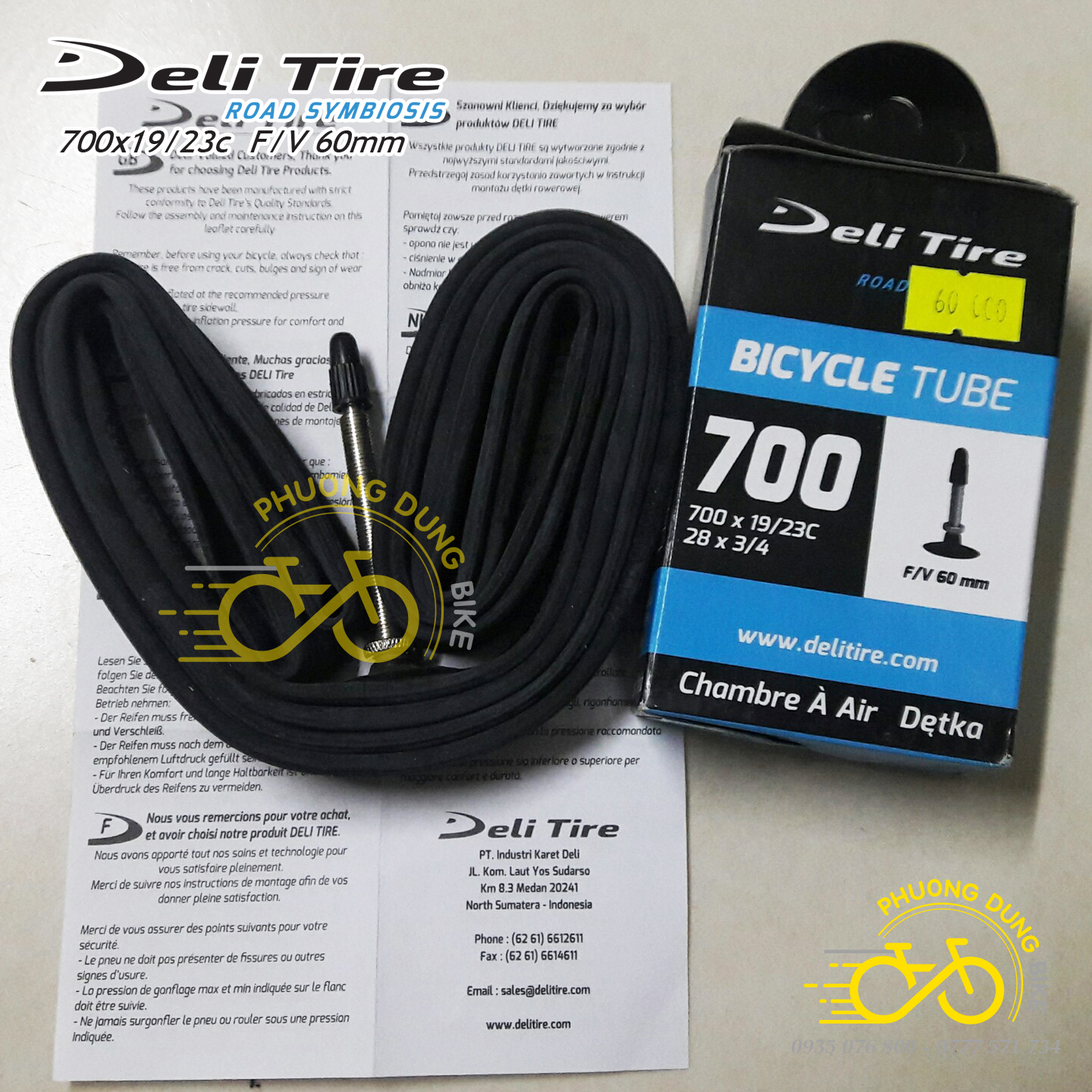 Ruột (Săm) xe đạp Deli Tire 700x19-23C