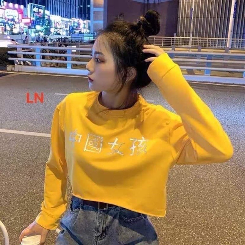 Áo croptop dài tay phản quang LN12