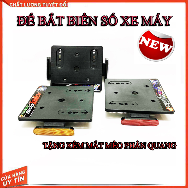 KHUNG BIỂN SỐ XE MÁY TẶNG MẮT MÈO PHẢN QUANG
