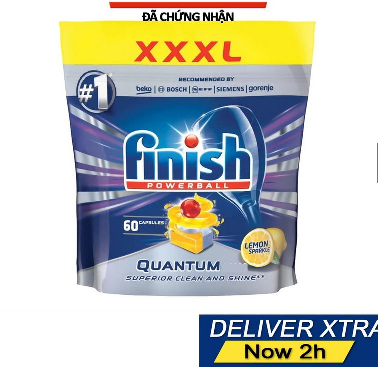 Viên rửa bát finish 110 viên (tích hợp bột bóng tđ somat alio) dùng cho máy rửa bát