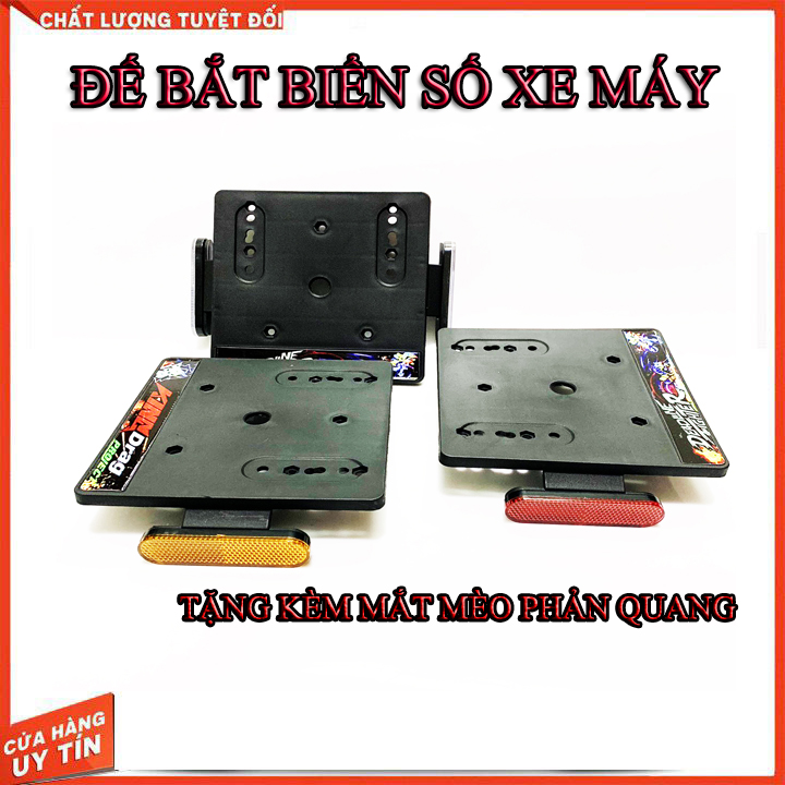 KHUNG BIỂN SỐ XE MÁY TẶNG MẮT MÈO PHẢN QUANG