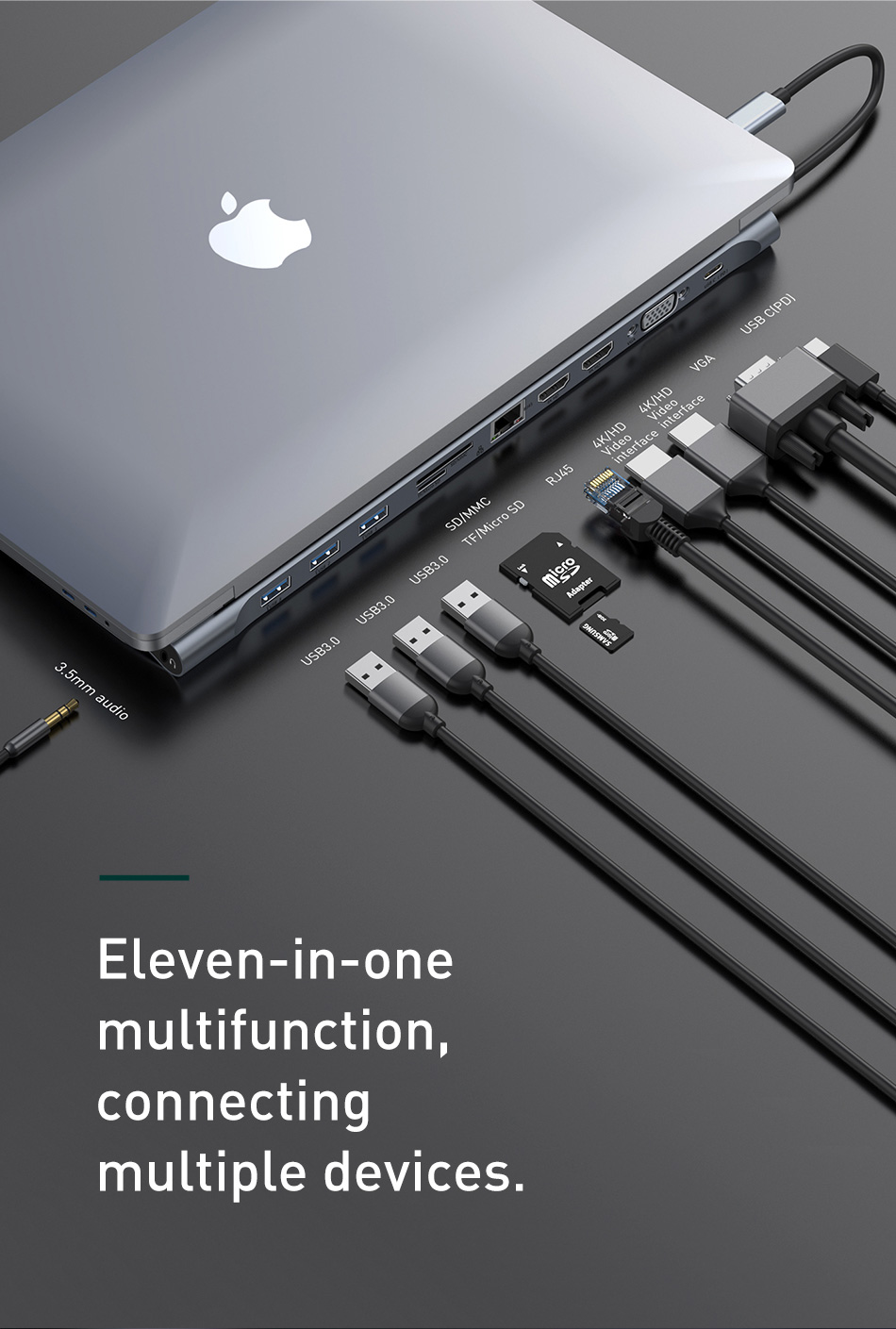 Cổng Chuyển Đổi BASEUS 11 in 1 Đă Năng