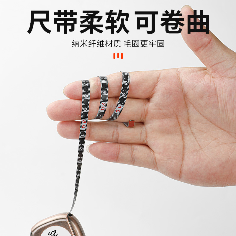 Thước cuộn thép 2M móc khóa 2 mặt