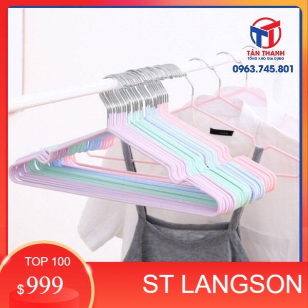 (SLS) Combo 10 móc treo quần áo chất liệu bền chắc thiết kế tiện dụng