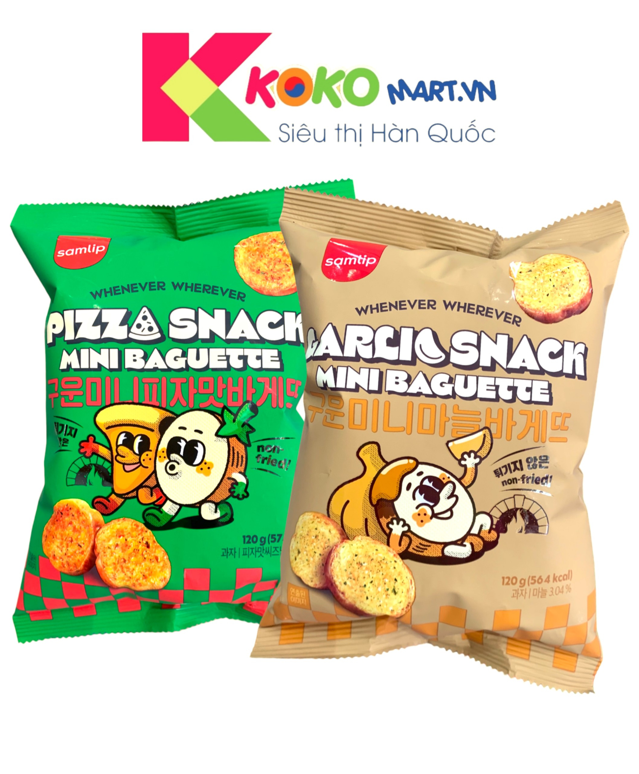 Snack bánh mì Samlip Hàn Quốc gói 120g (mẫu mới)