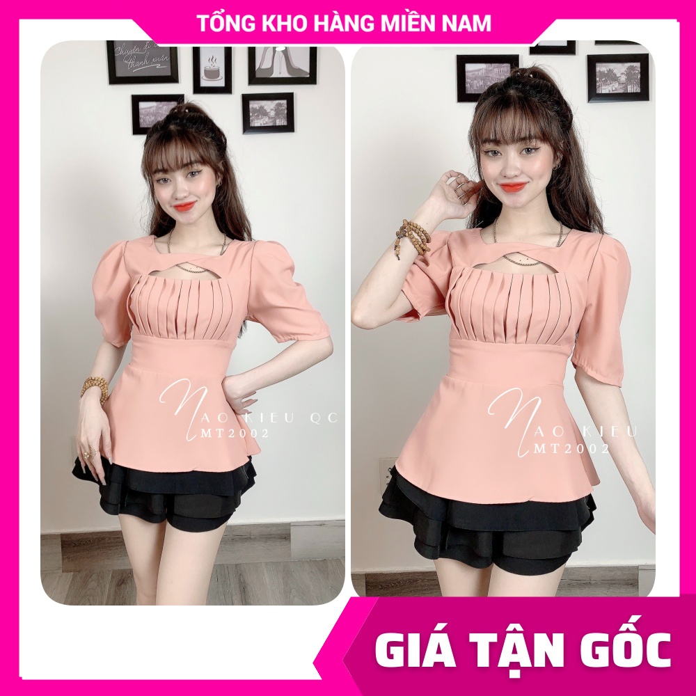 Áo sơ mi công sở nữ tay lỡ dáng phồng phối cúc bọc - chất đũi mềm cực đẹp - MT1979 ⚡ sơ mi tay phồng ⚡ sơ mi tay lỡ ⚡ sơ mi cúc bọc ⚡ sơ mi công sở nữ ⚡ sơ mi trơn màu đơn giản ⚡ áo kiểu công sở⚡