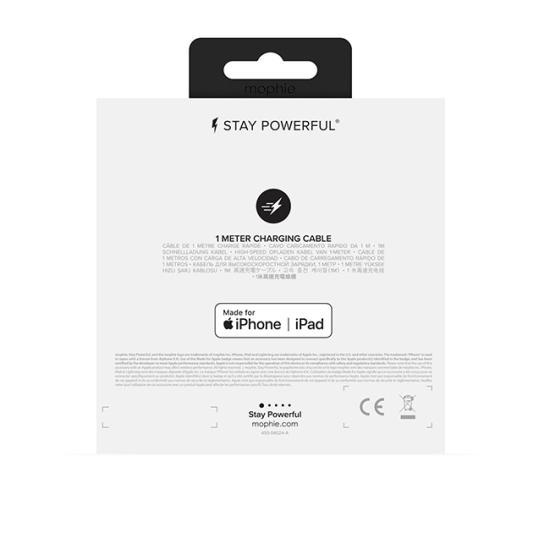 Cáp Tri - Tip Mophie 1m - microUSB, Lightning và USB-C - Đầu Lightning đạt chuẩn MFI
