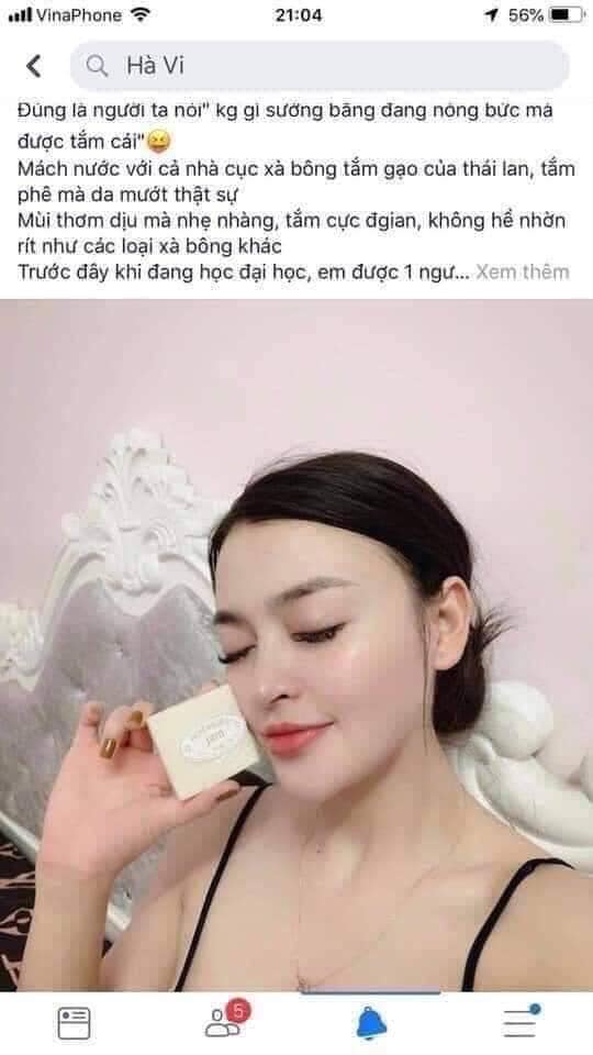 [HCM]XÀ PHÒNG GẠO DƯỠNG TRẮNG JAM THÁI LAN