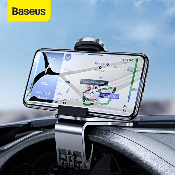 Bảng điều khiển BASEUS Giá đỡ điện thoại trên ô tô 360 độ Định vị GPS Giá đỡ điện thoại trong ô tô cho iPhone Xiaomi Samsung HUAWEI Giá đỡ kẹp điện thoại đa năng