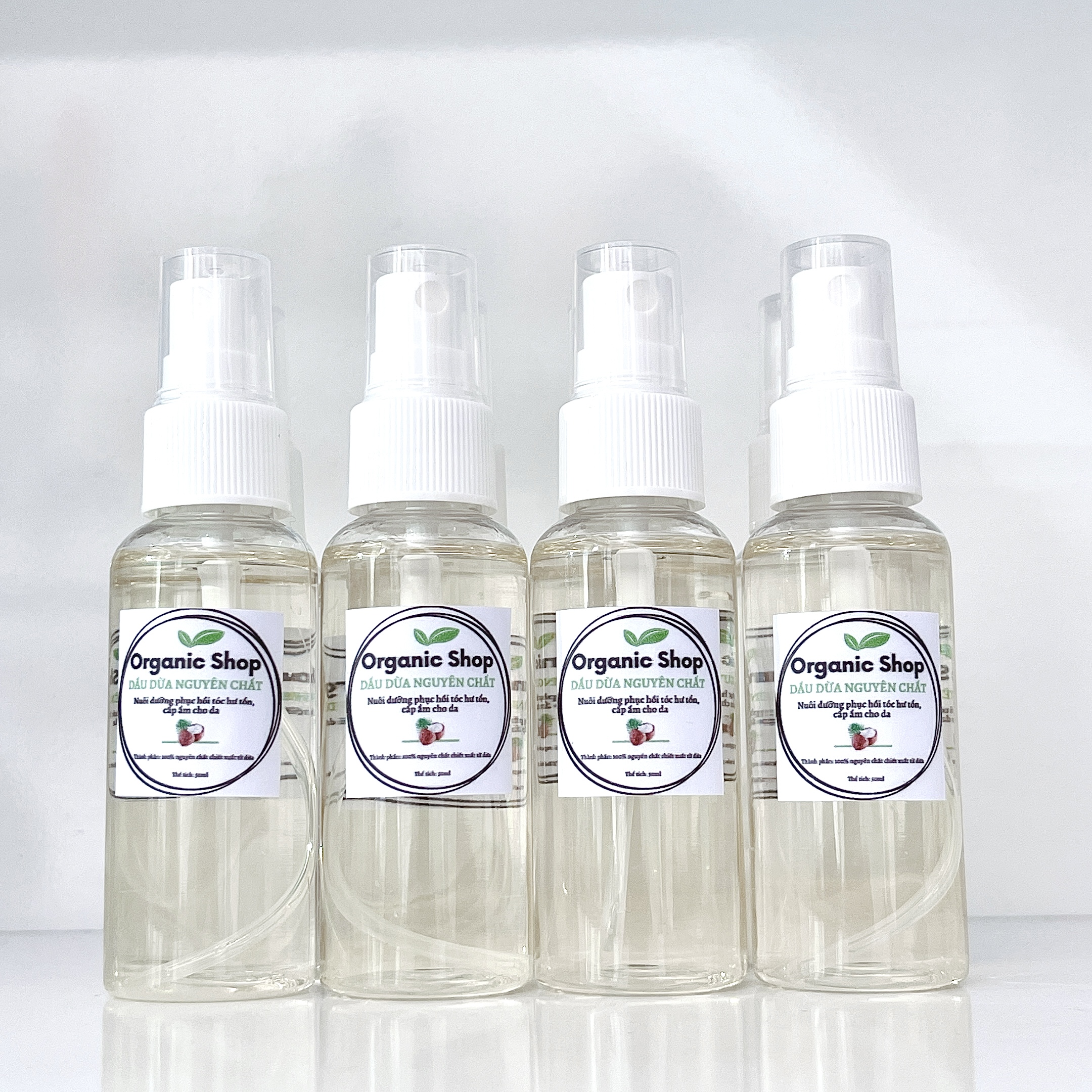 Dầu Dừa Ép Nóng Nguyên Chất Chai 50ml (100% Organic)