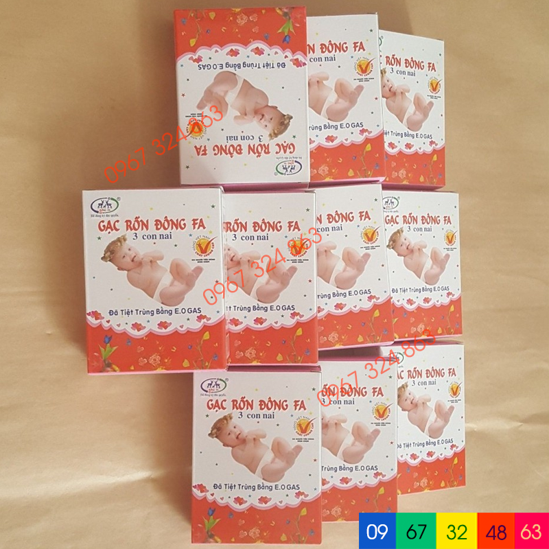 Combo 3 hộp gạc rốn ĐÔNG FA cho bé