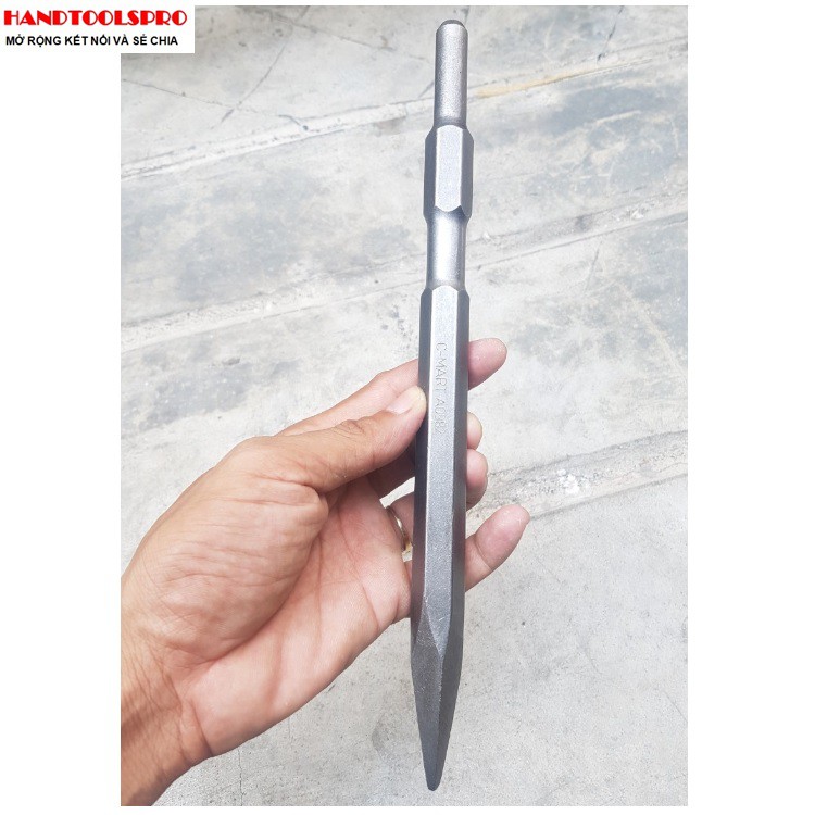 Mũi đục nhọn phá bê tông chuôi lục giác 17x280mm c-mart a0982-17