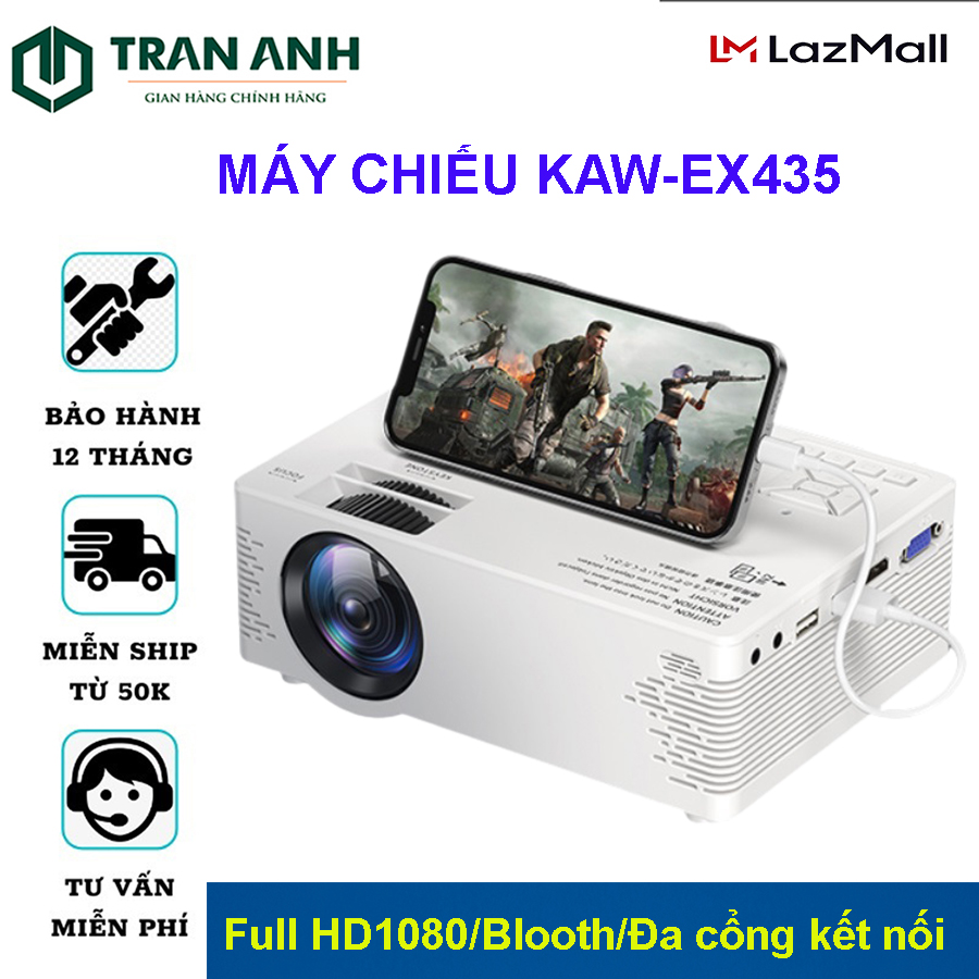 máy chiếu android, kết nối điện thoại với máy chiếu, máy chiếu mini android, máy chiếu android giá rẻ, Máy Chiếu Mini KAW-550 Hệ Điều Hành Android, Kết nối Điện thoại   Full HD 1080 - Bảo Hành 12 Tháng