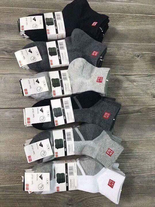 Set 5 đôi tất nam uniqlo cổ ngắn