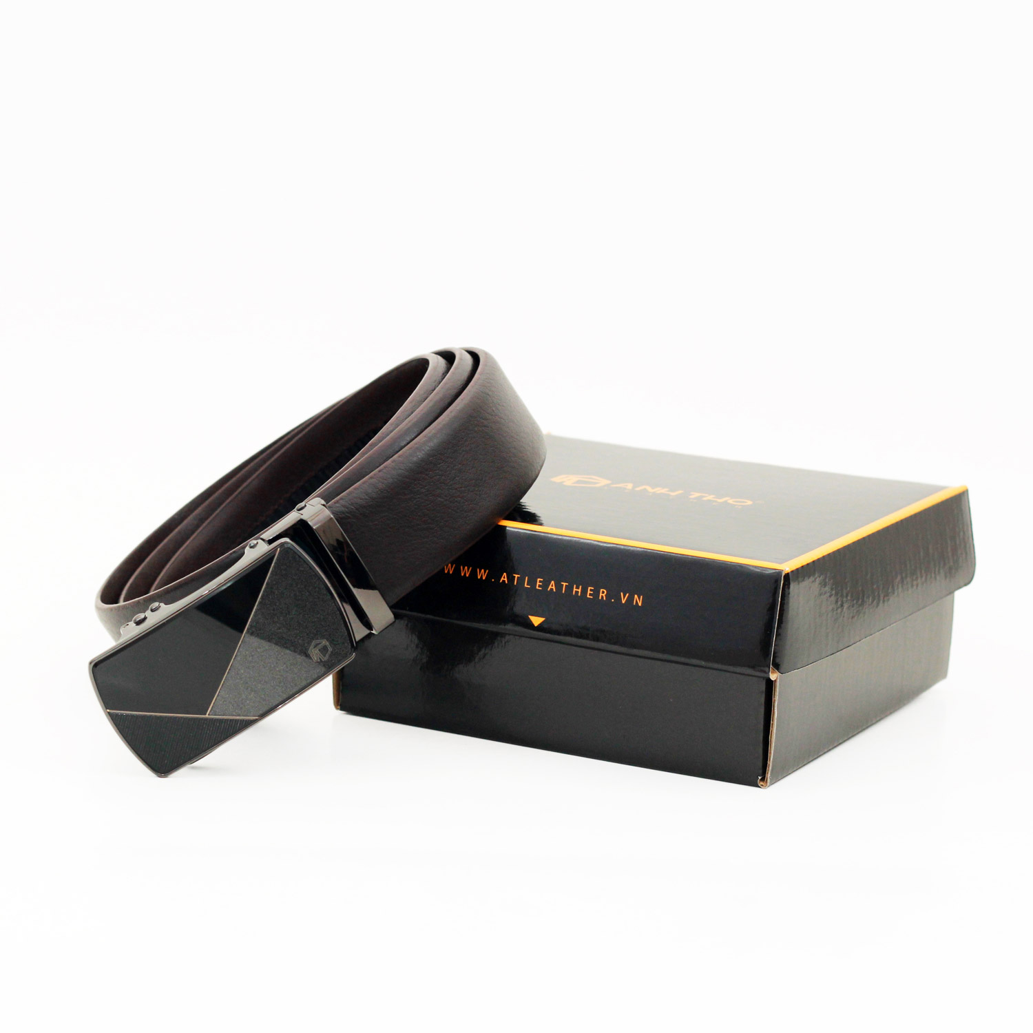 Thắt lưng da bò Anh Tho Leather MIT-02 | Mặt kiếng vân đá