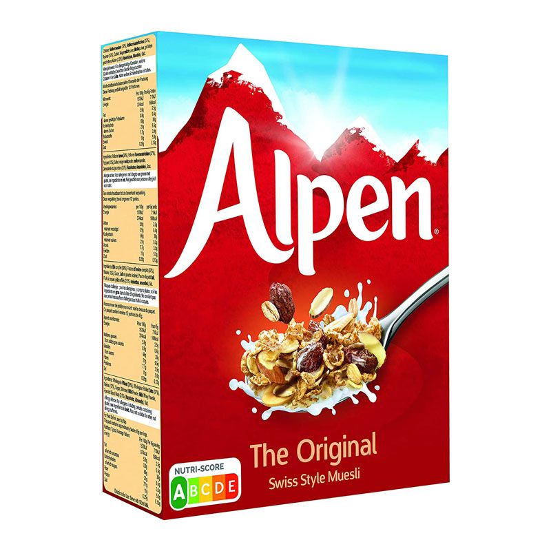 Ngũ cốc ăn sáng muesli vị nguyên bản hộp nhỏ Alpen 375g