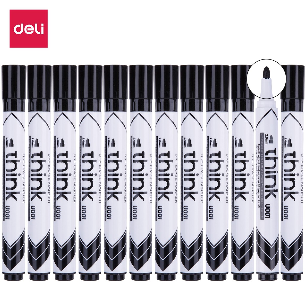 (1 Cây) Bút dạ bảng Deli ngòi 2.0mm màu sắc tươi sáng, an toàn sử dụng