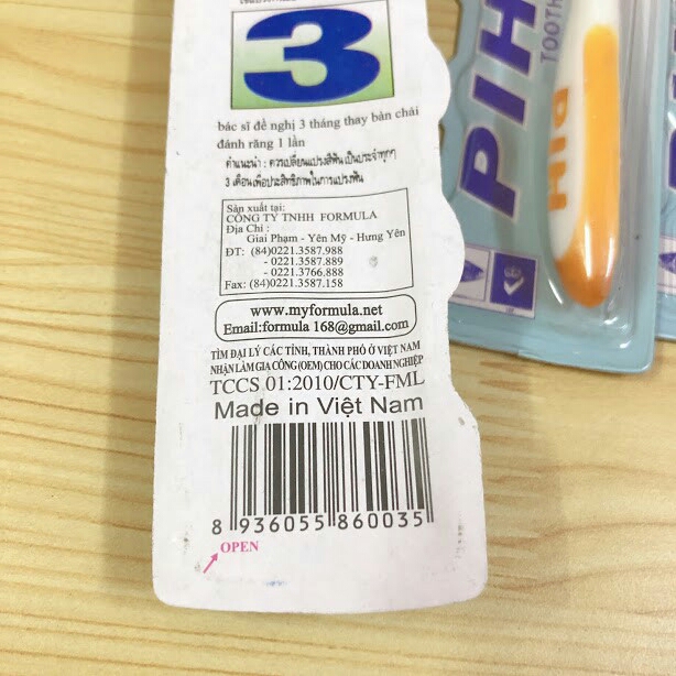 [Combo 10 Cây] Bàn Chải Đánh Răng PIH Nhiều Màu - 519