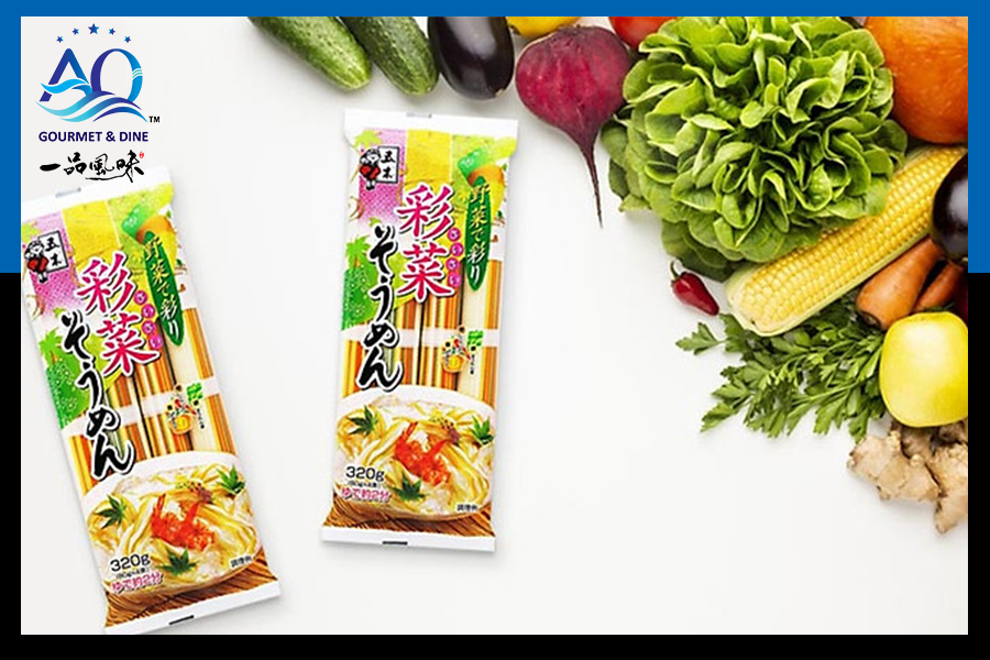 Mì Somen Rau Củ Nhật Bản 320g (4 bó)