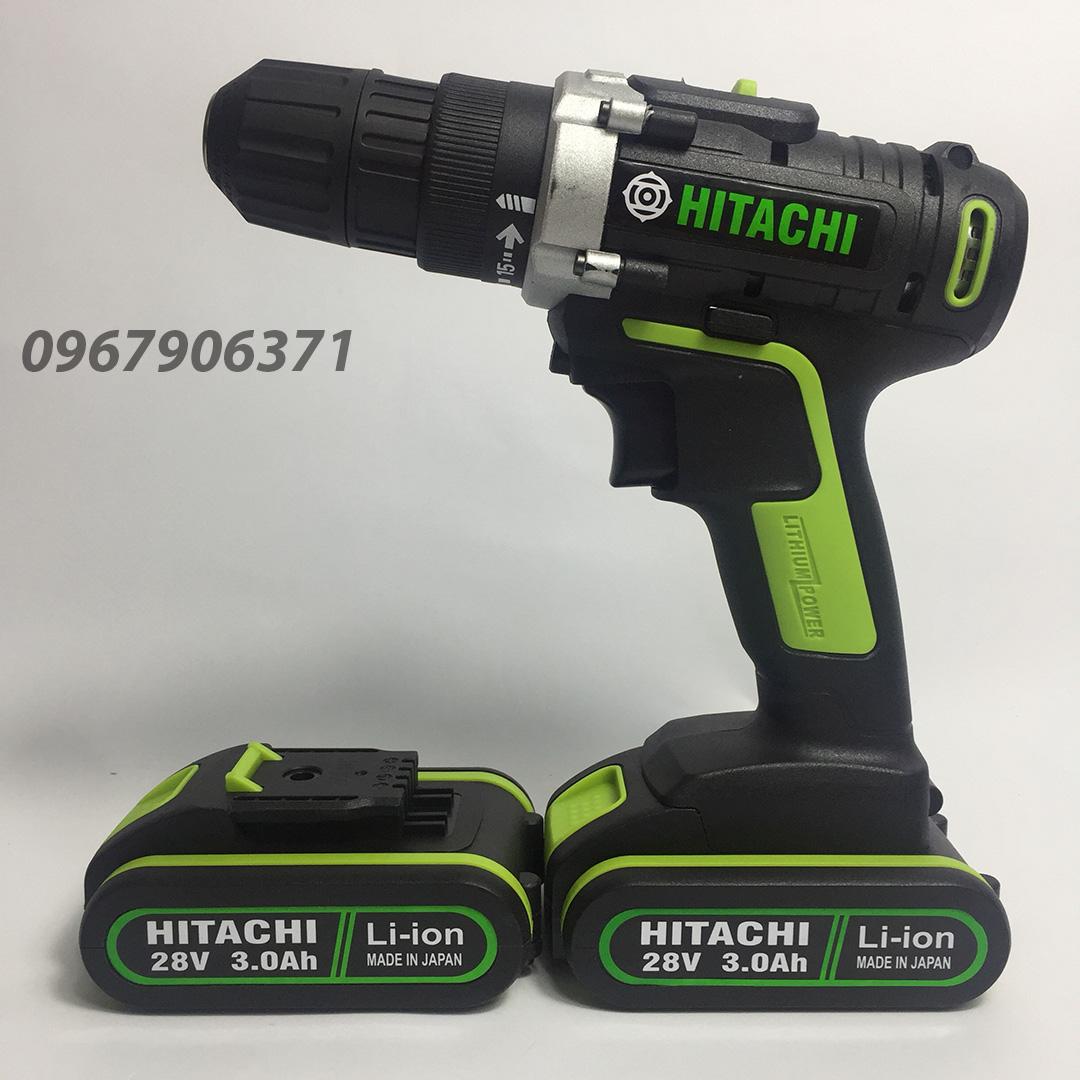Máy Khoan Pin HITACHI 28V - Pin Cực Trâu