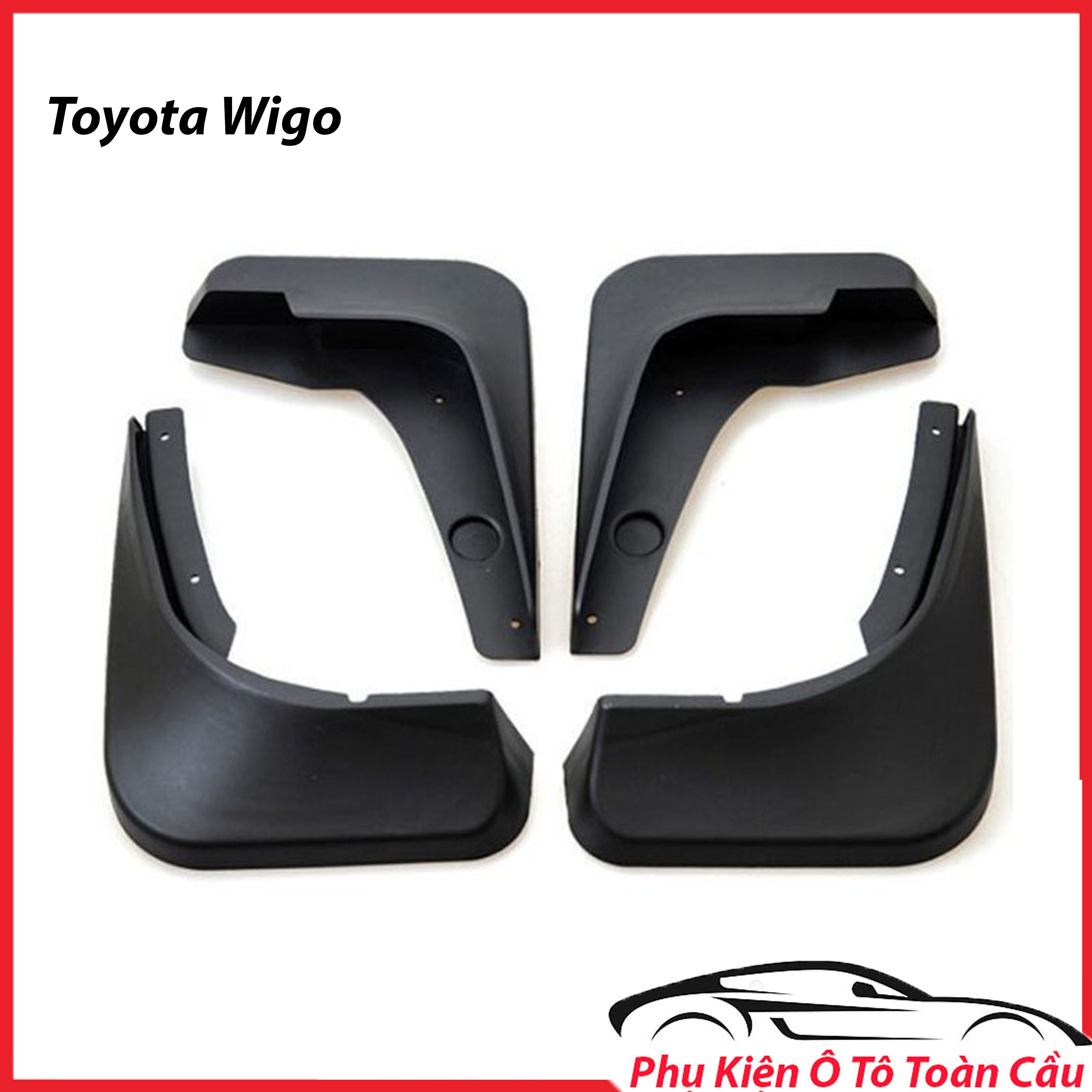 Bộ 4 chắn bùn toyota wigo 2018-2021, chắn bùn wigo cao cấp